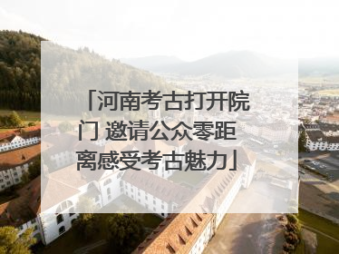 河南考古打开院门 邀请公众零距离感受考古魅力