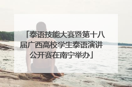 泰语技能大赛暨第十八届广西高校学生泰语演讲公开赛在南宁举办