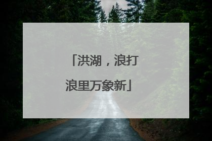 洪湖，浪打浪里万象新