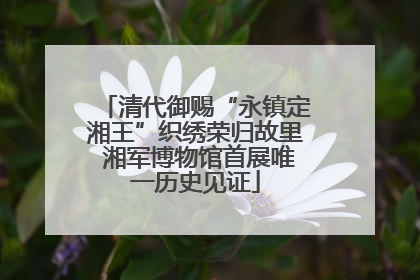 清代御赐“永镇定湘王”织绣荣归故里 湘军博物馆首展唯一历史见证