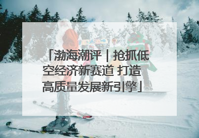 渤海潮评｜抢抓低空经济新赛道 打造高质量发展新引擎