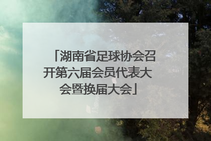 湖南省足球协会召开第六届会员代表大会暨换届大会