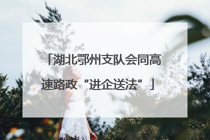 湖北鄂州支队会同高速路政“进企送法”