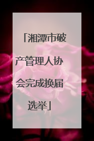 湘潭市破产管理人协会完成换届选举