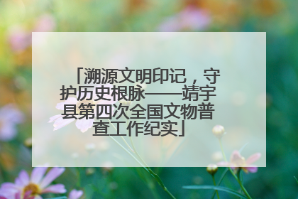 溯源文明印记，守护历史根脉——靖宇县第四次全国文物普查工作纪实