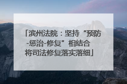 滨州法院：坚持“预防-惩治-修复”相结合 将司法修复落实落细