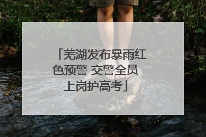 芜湖发布暴雨红色预警 交警全员上岗护高考