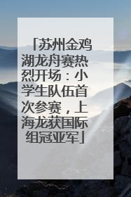 苏州金鸡湖龙舟赛热烈开场：小学生队伍首次参赛，上海龙获国际组冠亚军