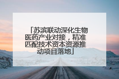 苏滨联动深化生物医药产业对接，精准匹配技术资本资源推动项目落地