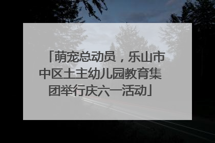 萌宠总动员，乐山市中区土主幼儿园教育集团举行庆六一活动