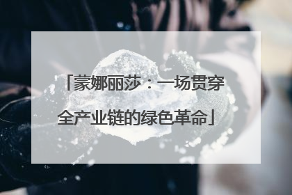 蒙娜丽莎：一场贯穿全产业链的绿色革命