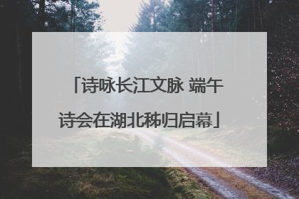 诗咏长江文脉 端午诗会在湖北秭归启幕