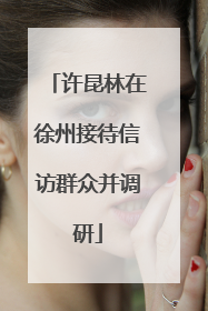 许昆林在徐州接待信访群众并调研