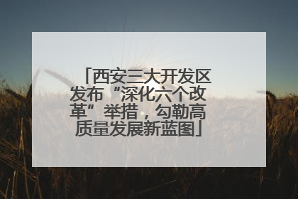 西安三大开发区发布“深化六个改革”举措，勾勒高质量发展新蓝图