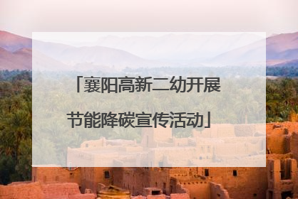 襄阳高新二幼开展节能降碳宣传活动