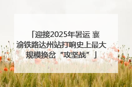 迎接2025年暑运 襄渝铁路达州站打响史上最大规模换岔“攻坚战”