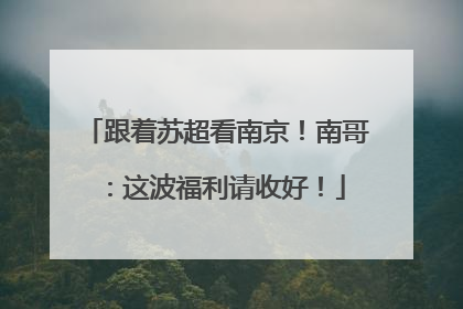 跟着苏超看南京！南哥：这波福利请收好！