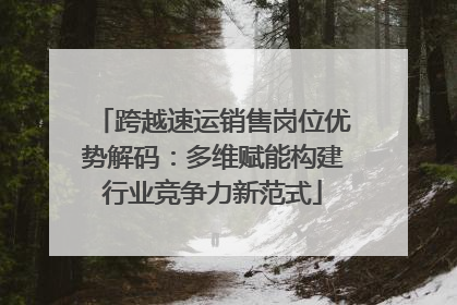 跨越速运销售岗位优势解码：多维赋能构建行业竞争力新范式