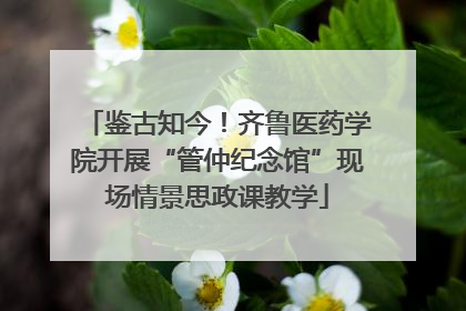 鉴古知今！齐鲁医药学院开展“管仲纪念馆”现场情景思政课教学