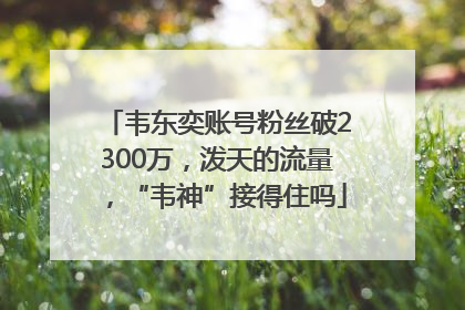 韦东奕账号粉丝破2300万，泼天的流量，“韦神”接得住吗