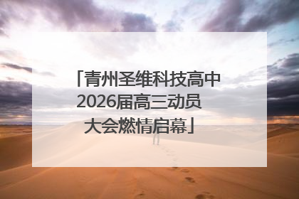 青州圣维科技高中2026届高三动员大会燃情启幕