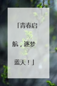 青春启航，逐梦蓝天！