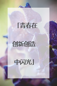 青春在创新创造中闪光