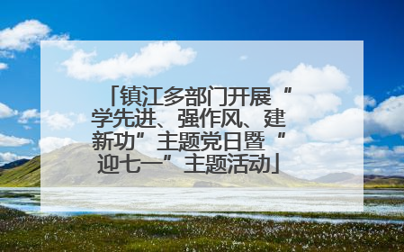 镇江多部门开展“学先进、强作风、建新功”主题党日暨“迎七一”主题活动