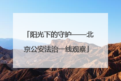 阳光下的守护——北京公安法治一线观察