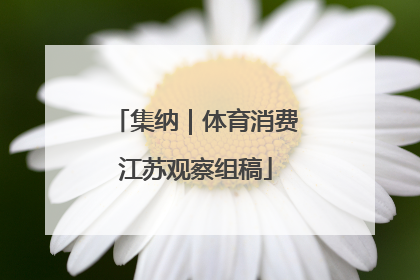 集纳｜体育消费江苏观察组稿