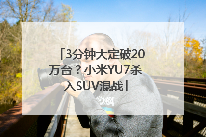 3分钟大定破20万台？小米YU7杀入SUV混战