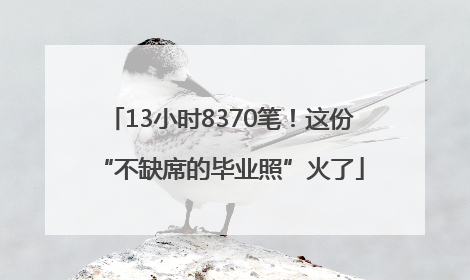 13小时8370笔！这份“不缺席的毕业照”火了