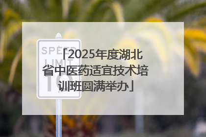 2025年度湖北省中医药适宜技术培训班圆满举办