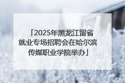 2025年黑龙江留省就业专场招聘会在哈尔滨传媒职业学院举办