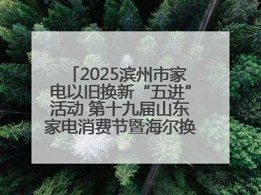 2025滨州市家电以旧换新“五进”活动 第十九届山东家电消费节暨海尔换新万里 行山东站全面启动