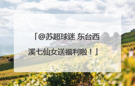 @苏超球迷 东台西溪七仙女送福利啦！